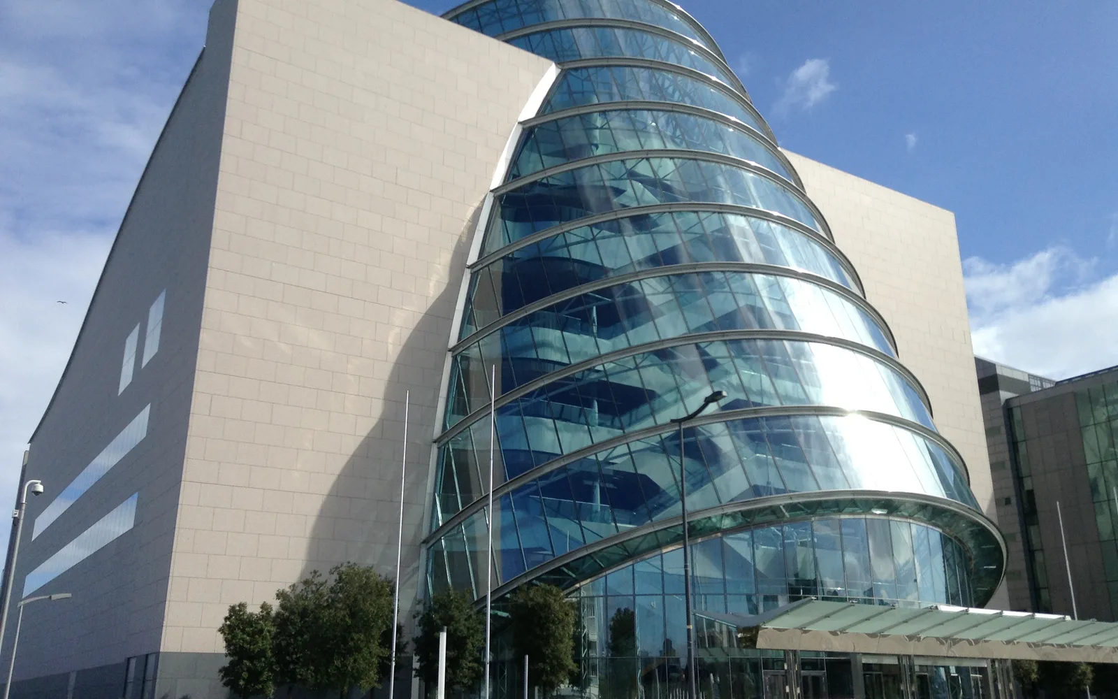 Modern architecture of a contemporary glass and steel corporate building